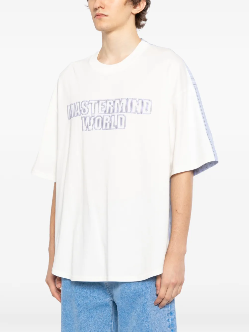 Mastermind World Gestreept T-shirt Wit