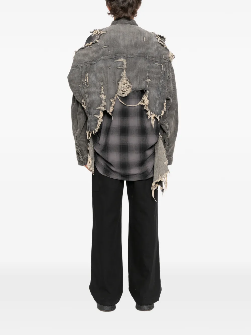 Maison MIHARA YASUHIRO Gerafeld jack met kraag Grijs