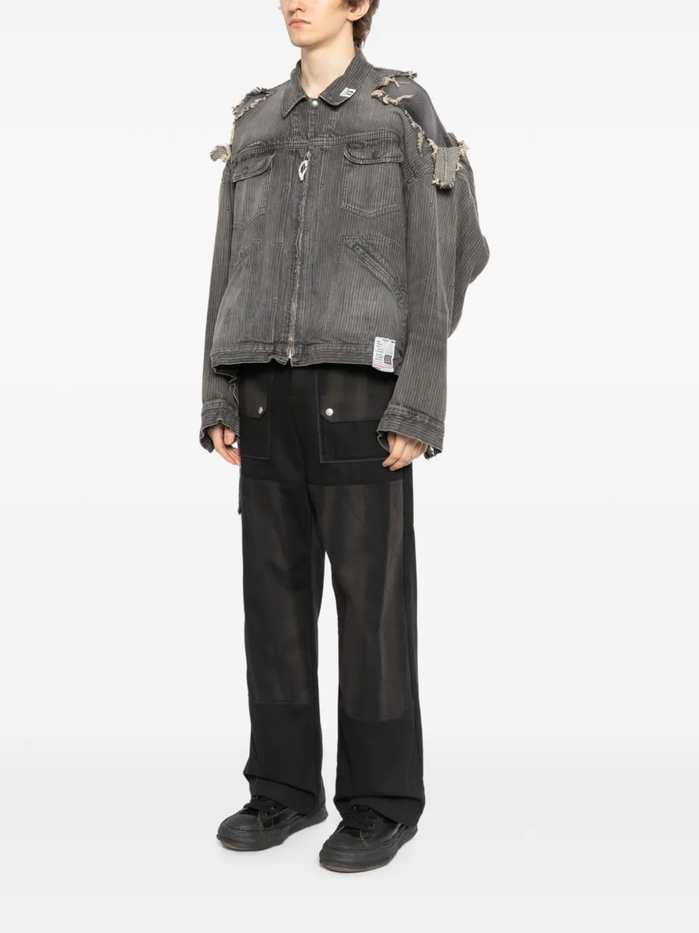 Maison MIHARA YASUHIRO Gerafeld jack met kraag Grijs