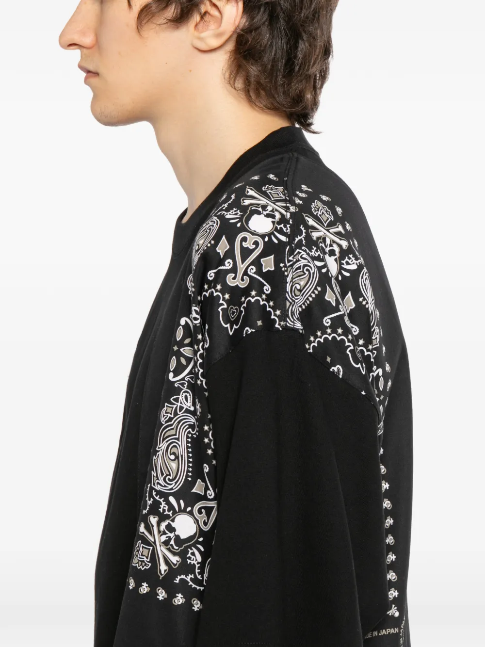 Mastermind Japan Bandana T-shirt met vlakken Zwart