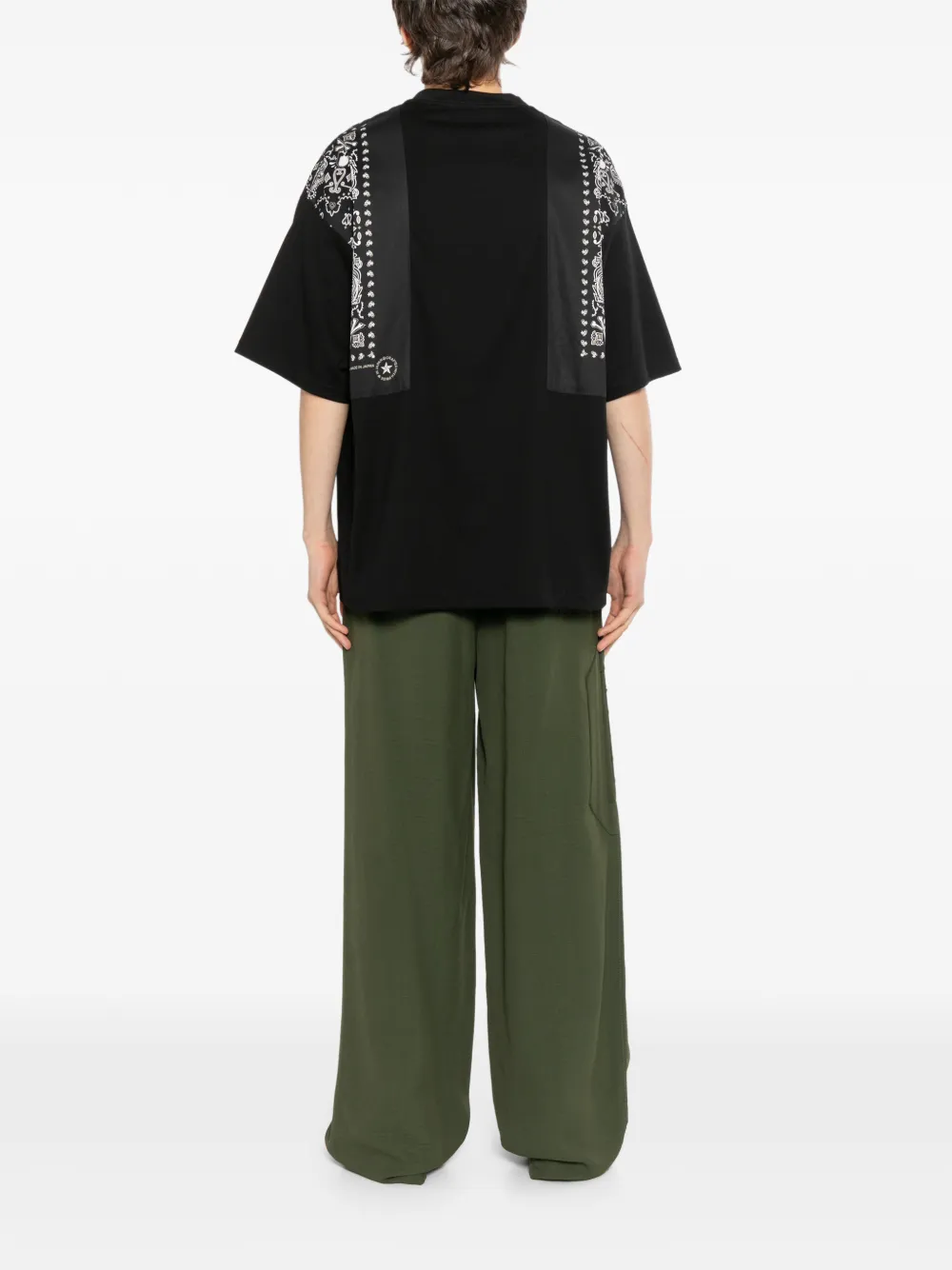Mastermind Japan Bandana T-shirt met vlakken Zwart