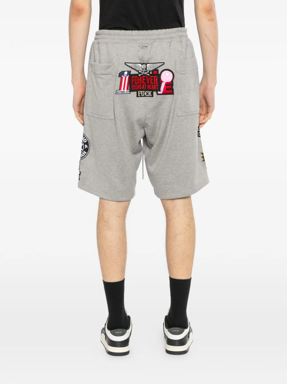 Mastermind Japan Shorts met logo-applicatie Grijs