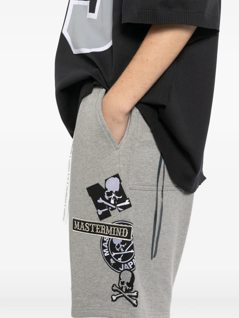 Mastermind Japan Shorts met logo-applicatie Grijs
