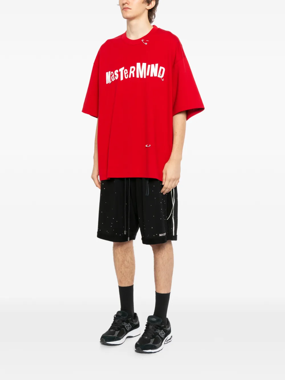 Mastermind Japan T-shirt met logoprint Rood