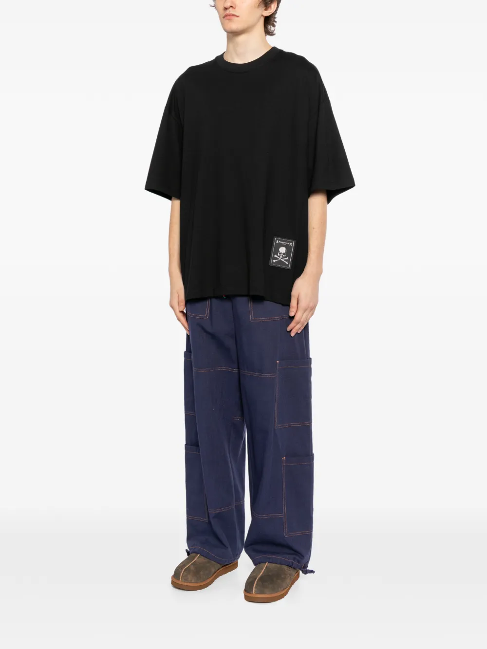 Mastermind Japan T-shirt met doodskopprint Zwart