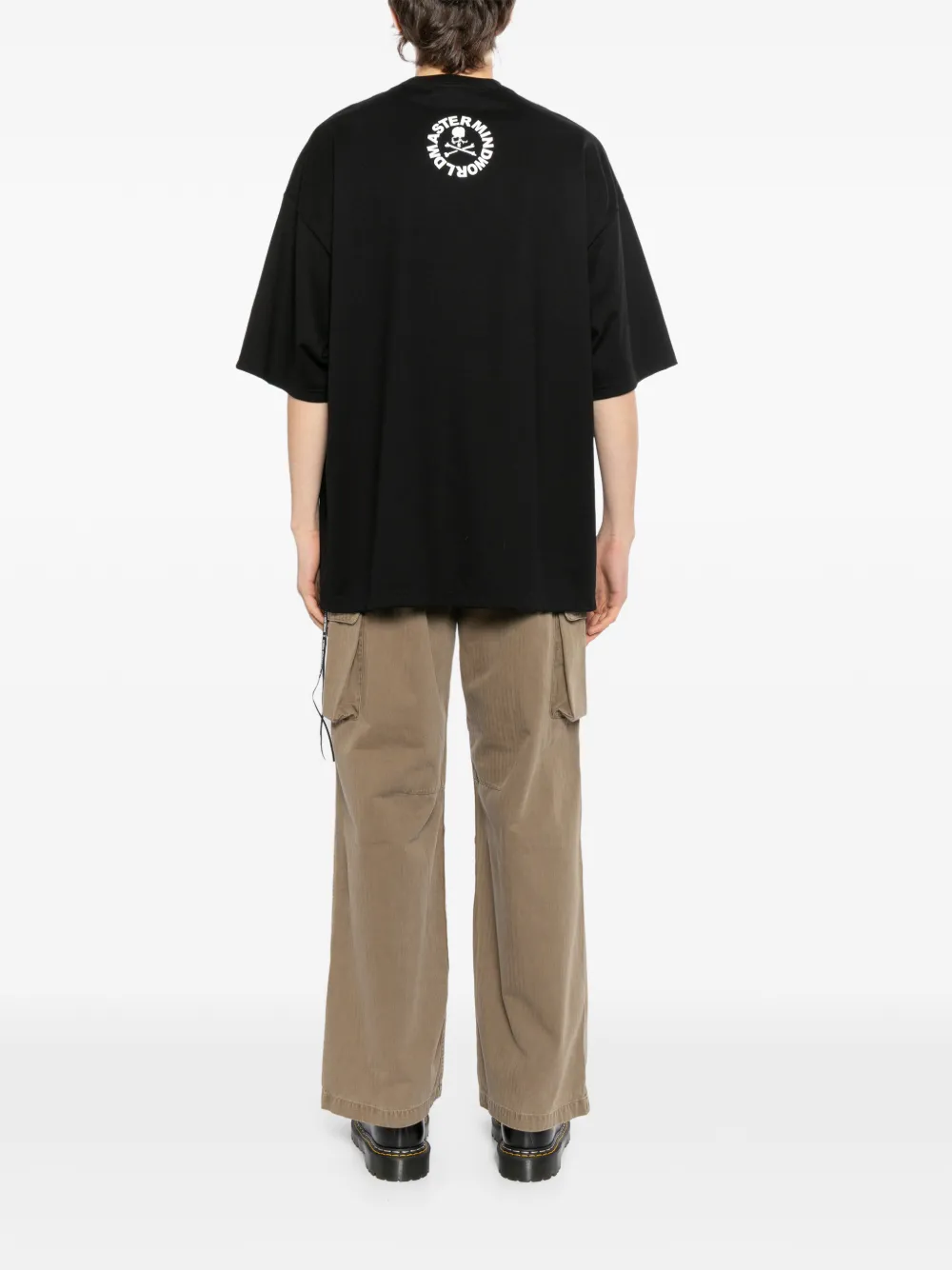 Mastermind World T-shirt met doodskopprint Zwart