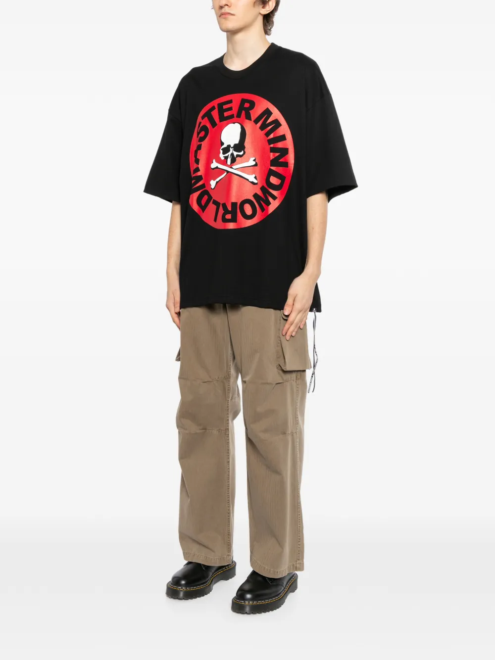 Mastermind World T-shirt met doodskopprint Zwart