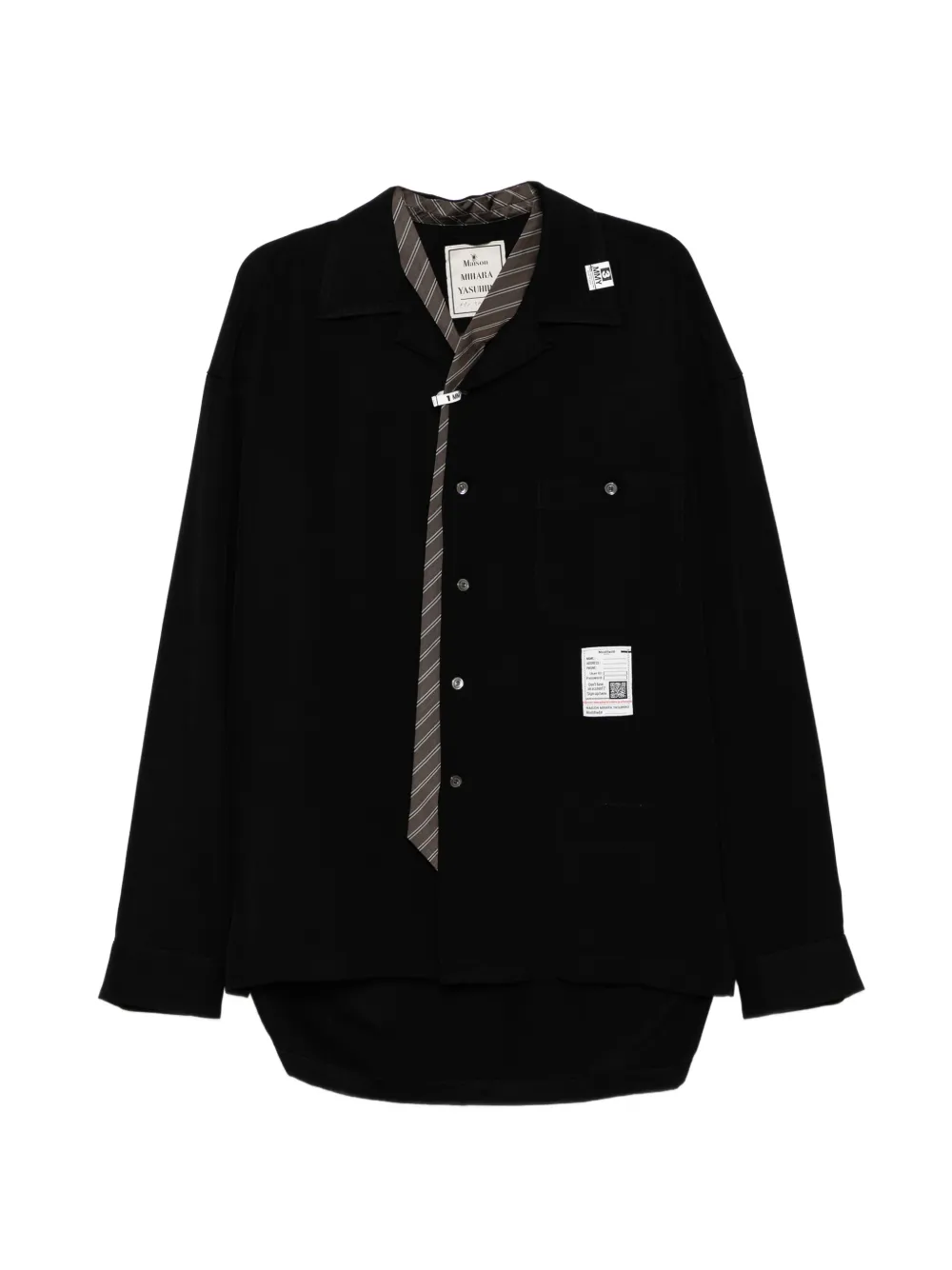 Maison MIHARA YASUHIRO chest pocket shirt - Schwarz