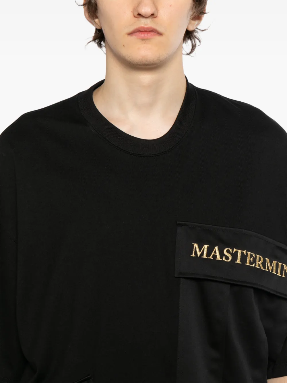 Mastermind World T-shirt met geborduurd logo Zwart