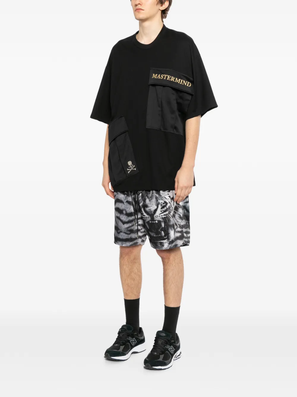 Mastermind World T-shirt met geborduurd logo Zwart