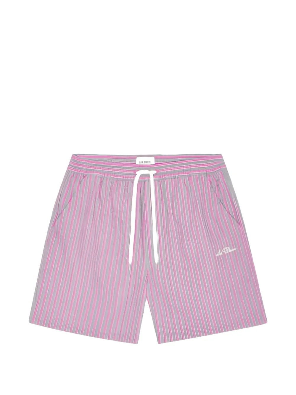 Les Deux Stan Seersucker striped swim shorts - Rosa
