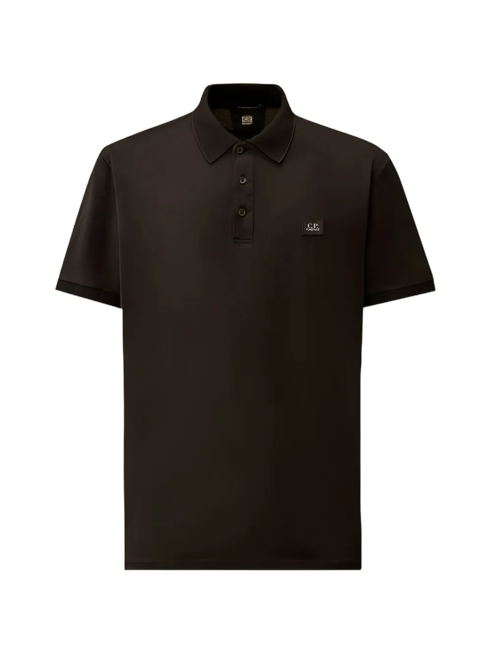 C.P. Company logo-patch polo shirt - Marrone