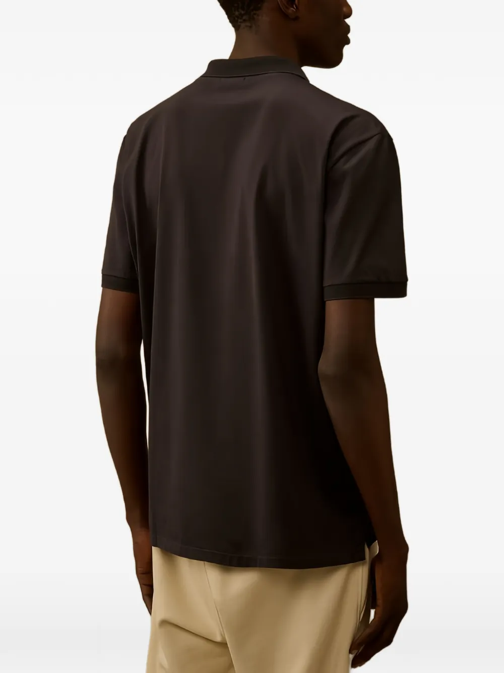 C.P. Company Poloshirt met logopatch Bruin