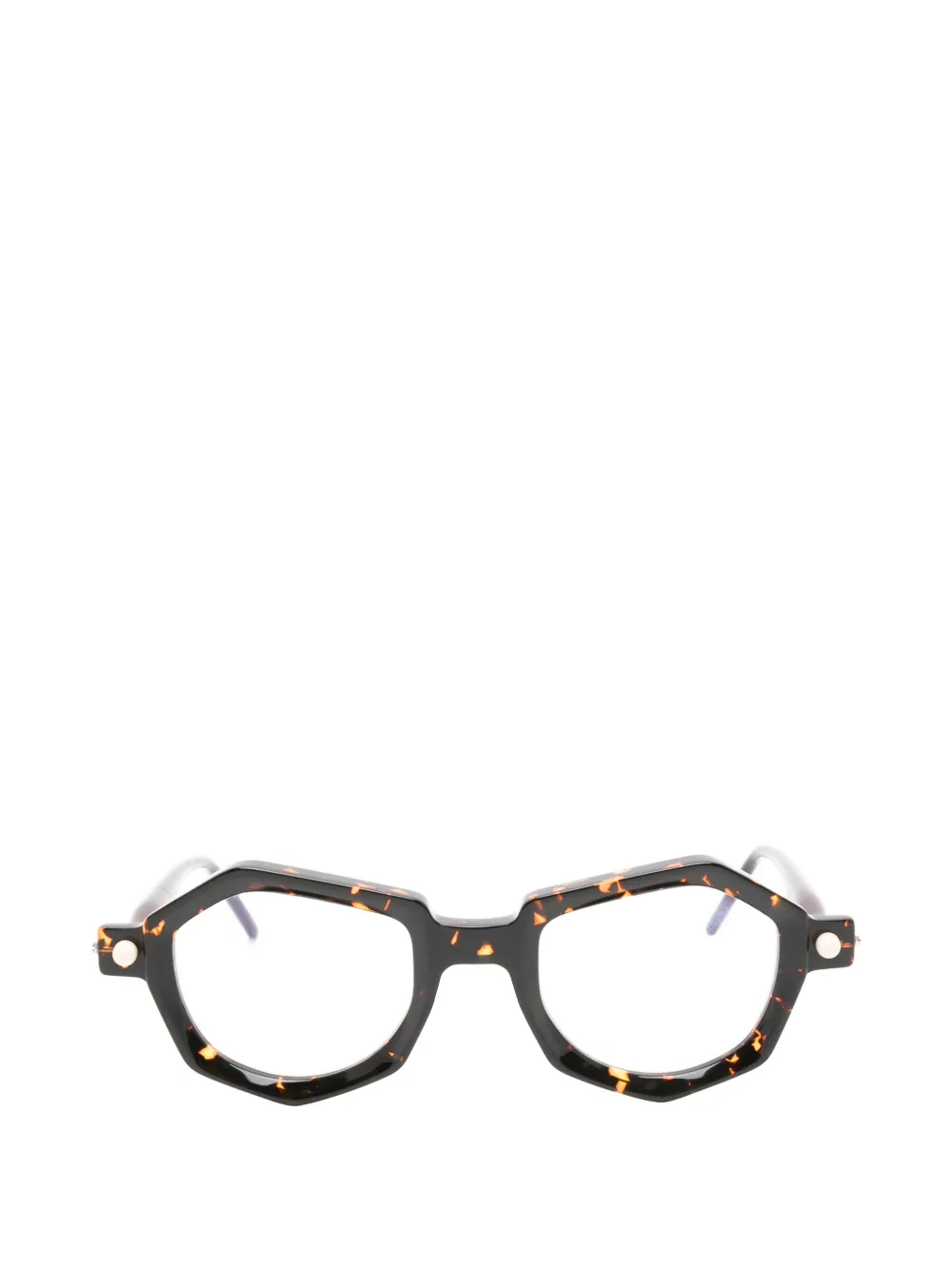 Kuboraum Geometric-frame Glasses In Brown