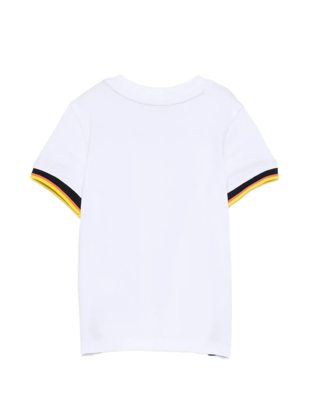 K Way Kids Geribbeld T-shirt met ronde hals Wit