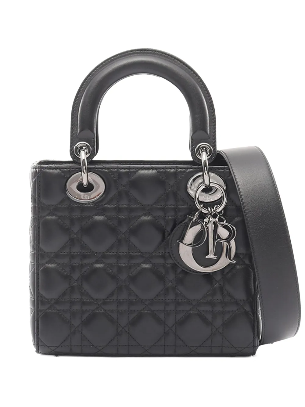Christian Dior Pre-Owned 2010-2026 Small Lambskin Cannage My ABCDior Lady Dior satchel - Nero