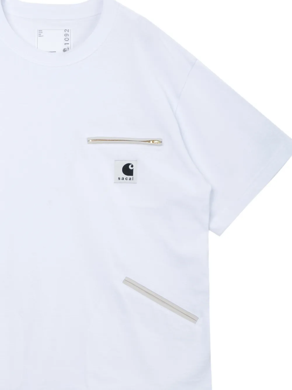 sacai x Carhartt T-shirt met colourblocking Wit