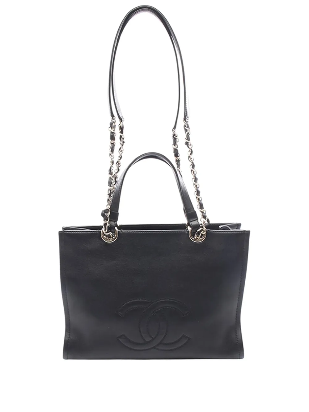 CHANEL Pre-Owned 2021-2026 CC Leather Shopping tote bag - Nero