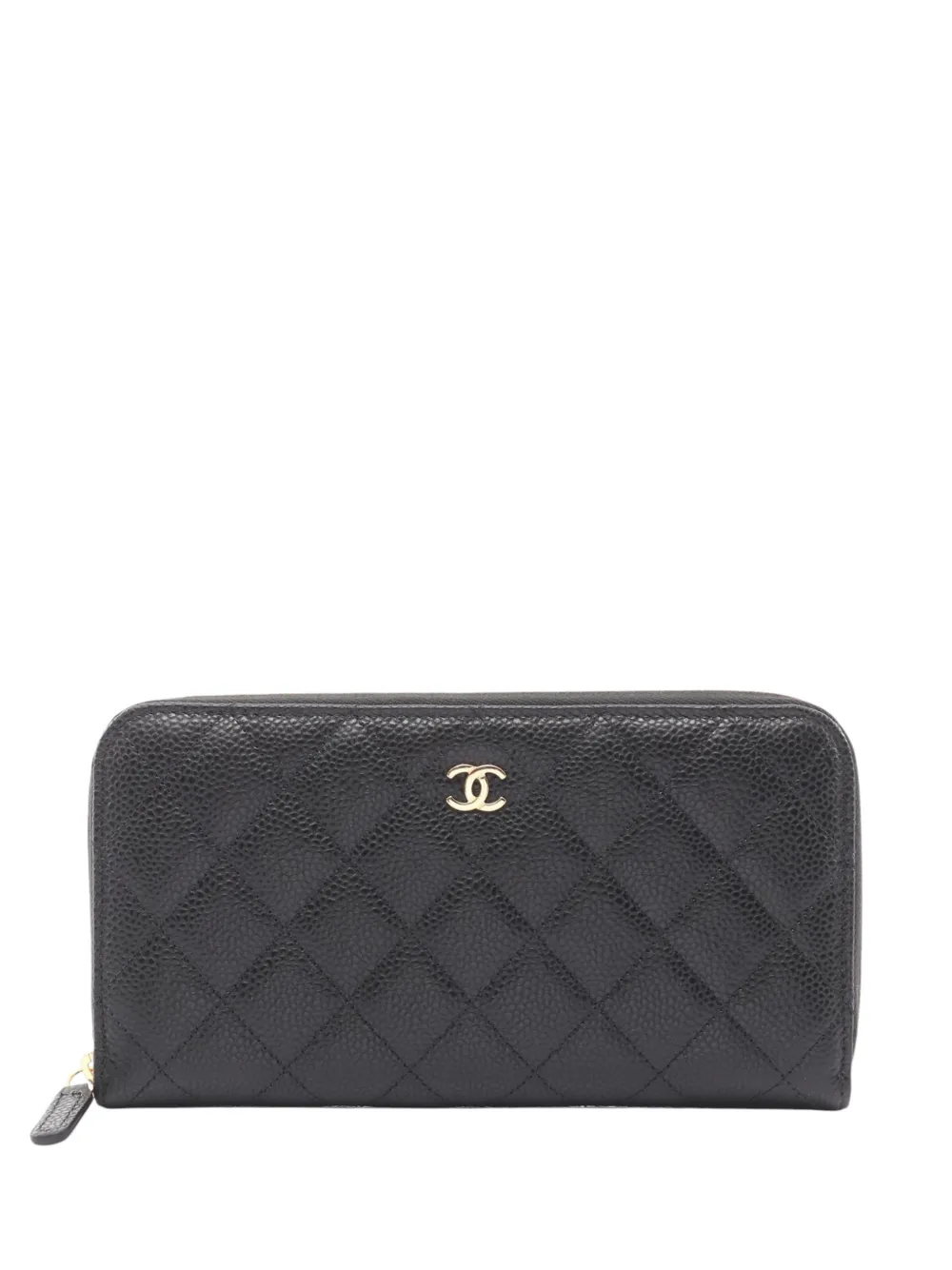 CHANEL Pre-Owned 2021-2026 Quilted Caviar Classic Wallet long wallets - Nero
