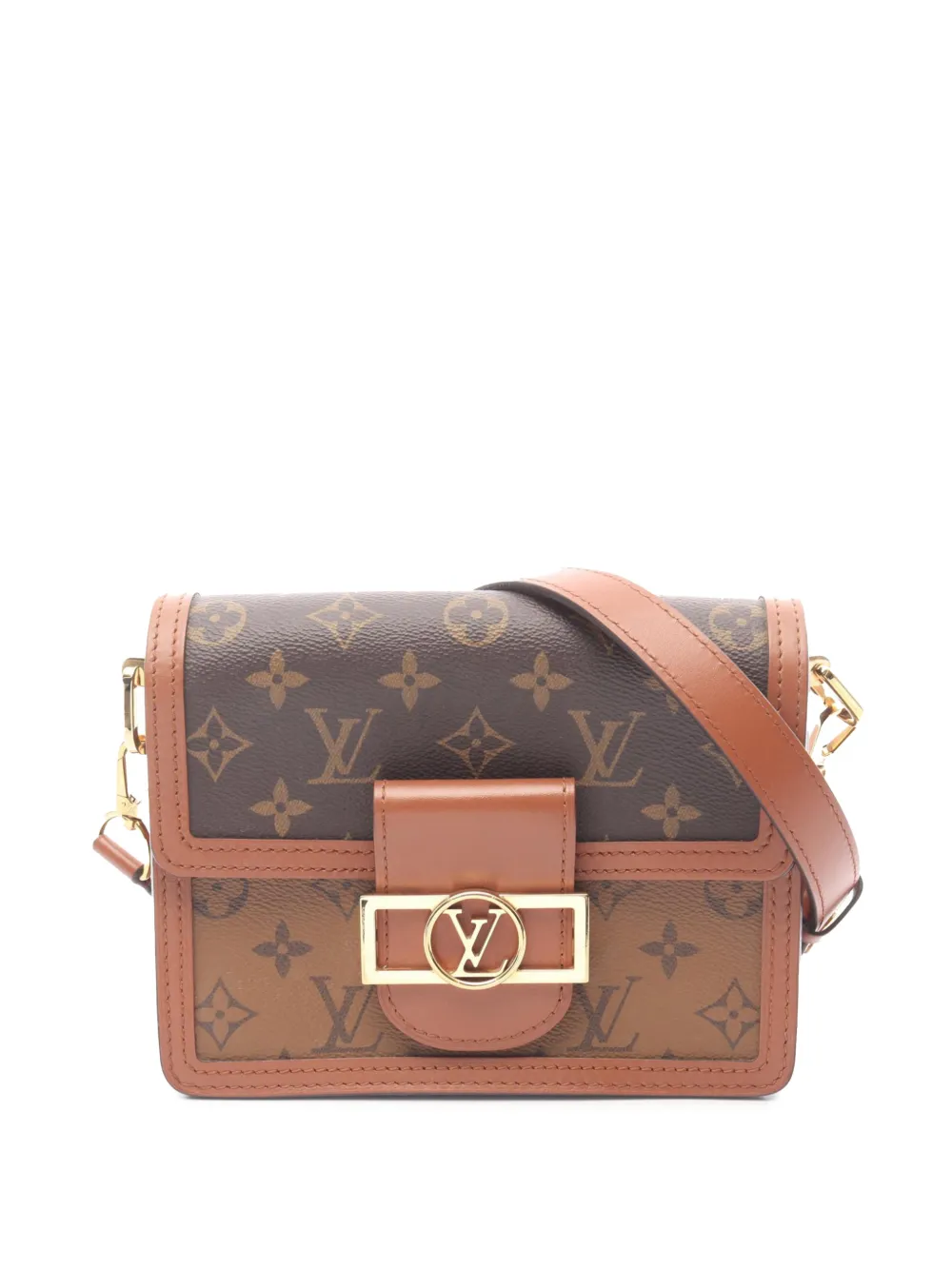 Louis Vuitton Pre-Owned 2021-2026 Monogram Reverse Mini Dauphine crossbody bag - Marrone