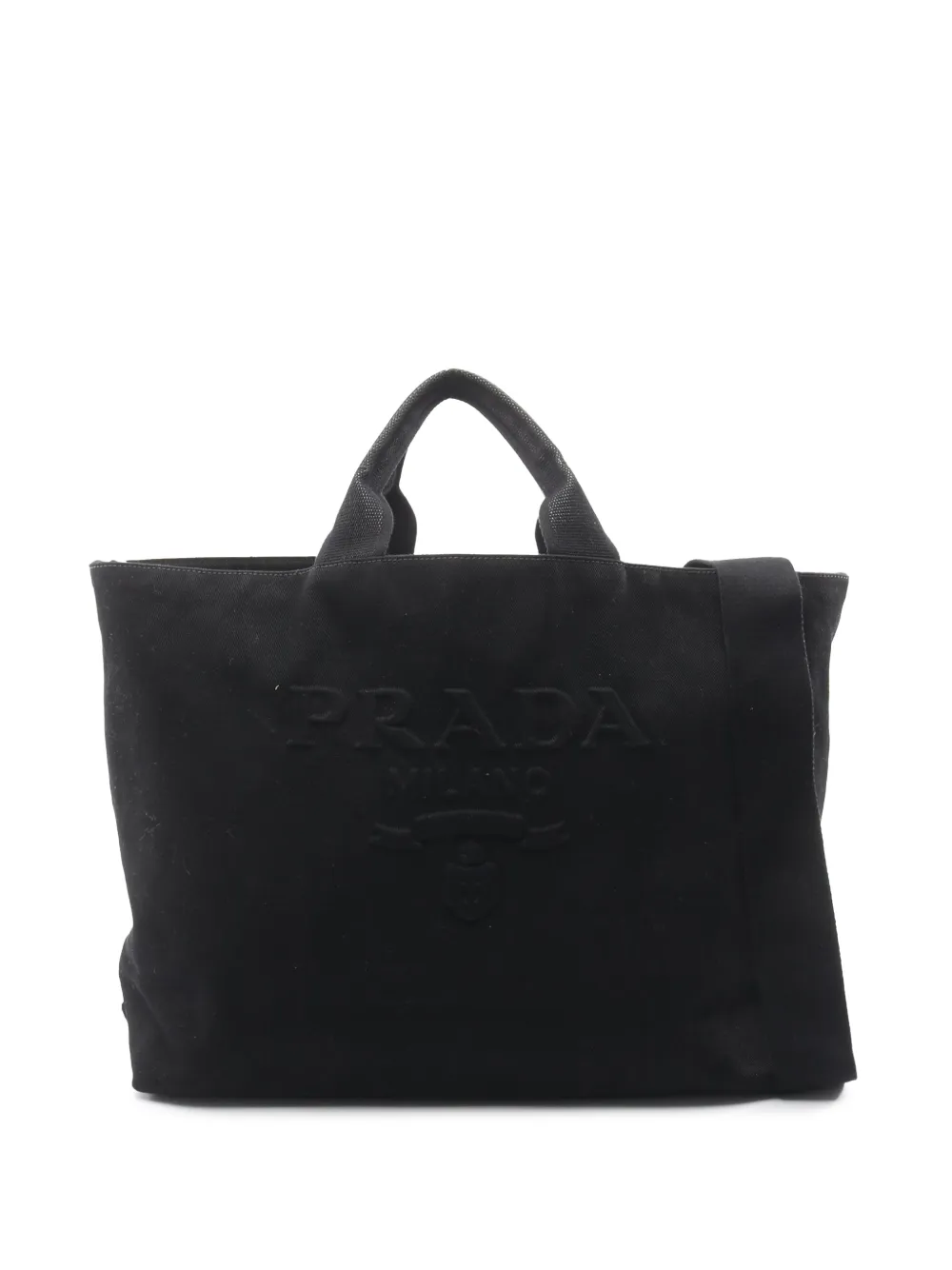 Prada Pre-Owned 2010-2026 Canvas Drill tote bag - Black