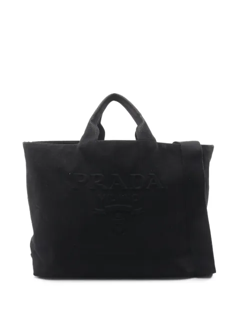 Prada Pre-Owned 2010-2026 Canvas Drill tote bag