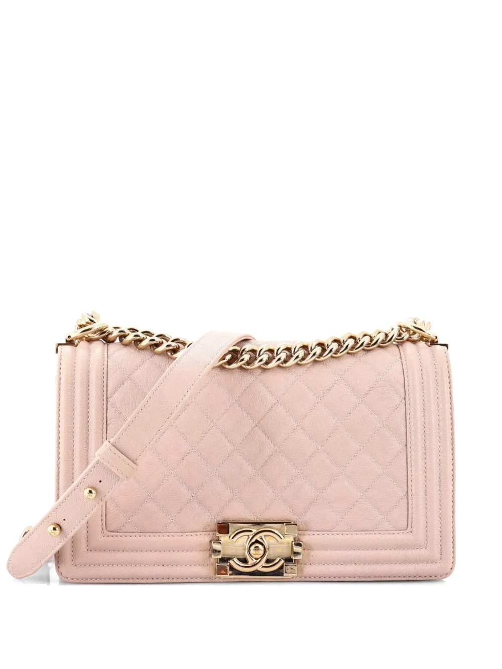 CHANEL Pre-Owned Boy Flap Bag Quilted Caviar Old Medium crossbody bag - Rosa