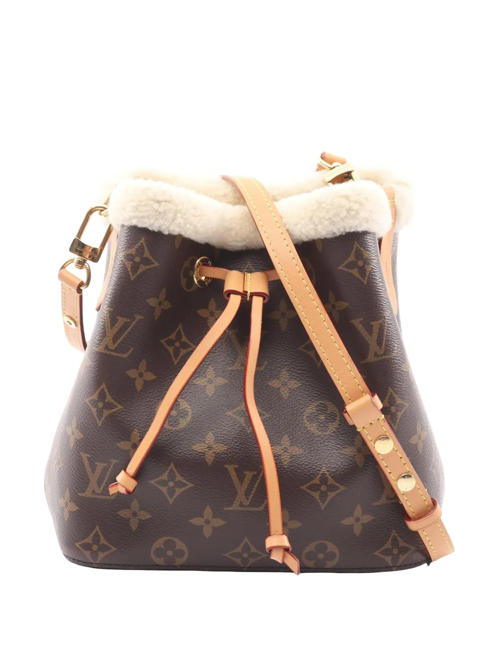 Louis Vuitton Pre-Owned 2010-2026 Monogram Neonoe Shearling BB satchel - Marrone