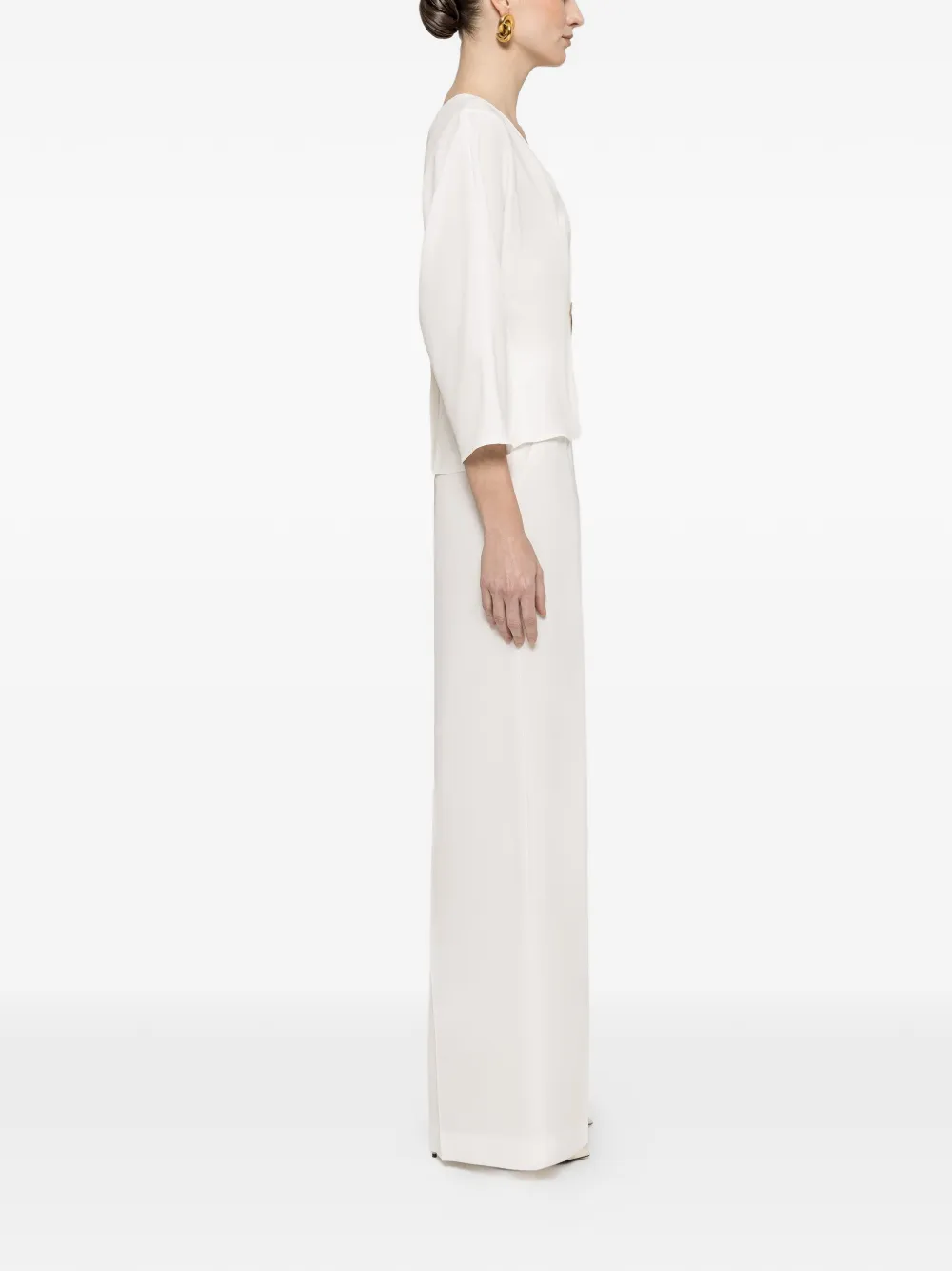  Nissa V-neck Blouse - White 