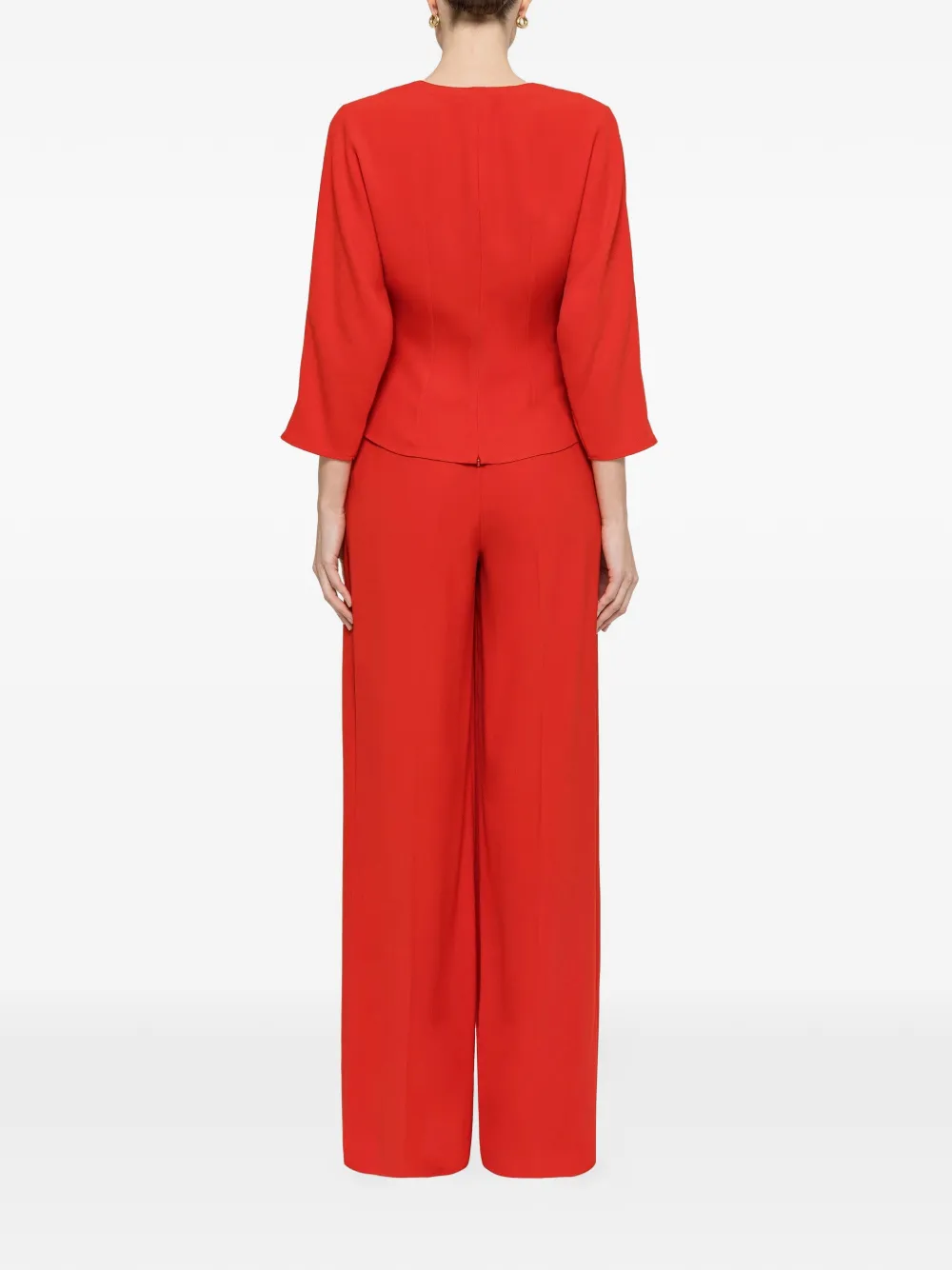 NISSA Top met V-hals Rood