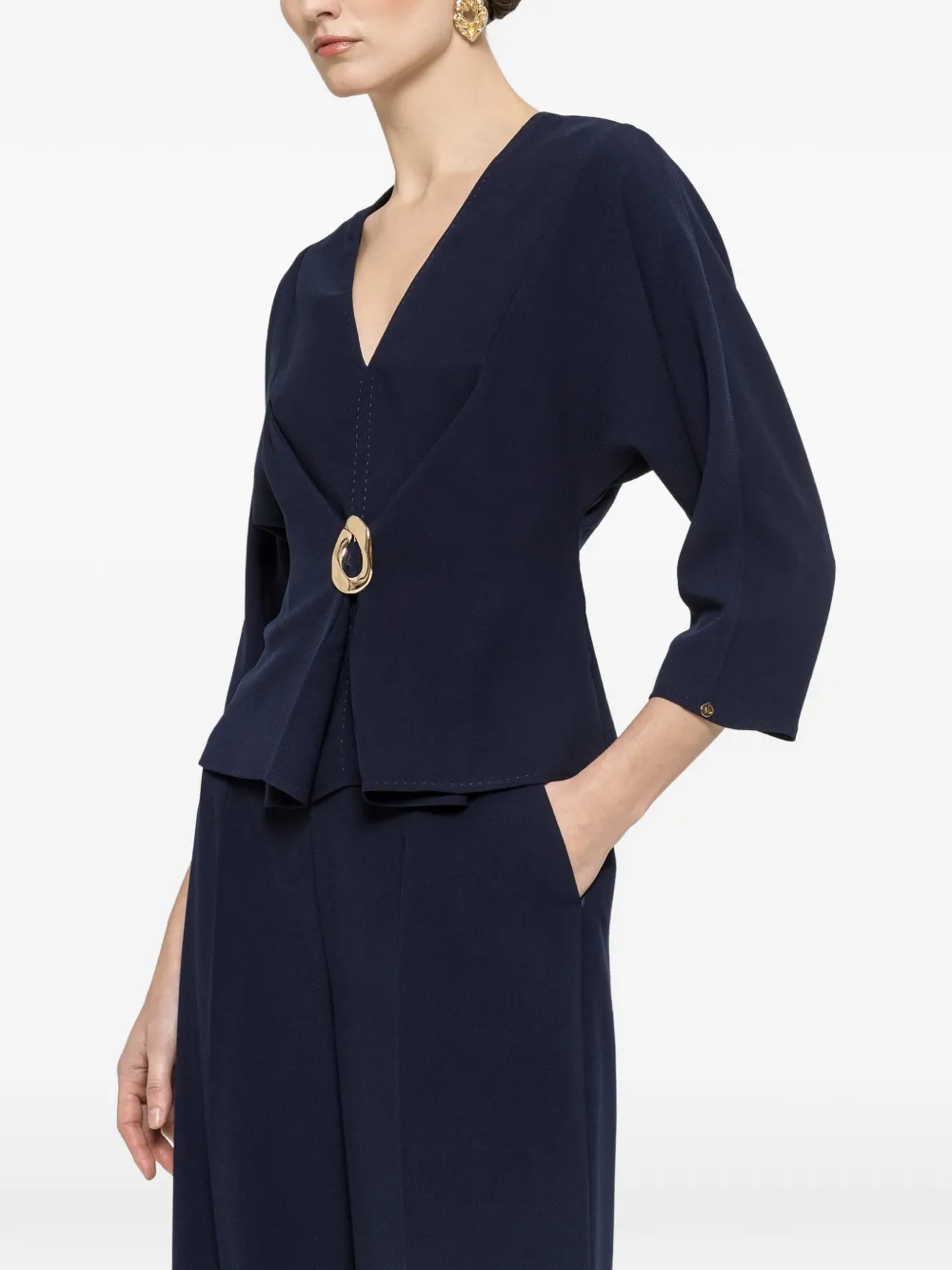 NISSA V-neck blouse - Blu