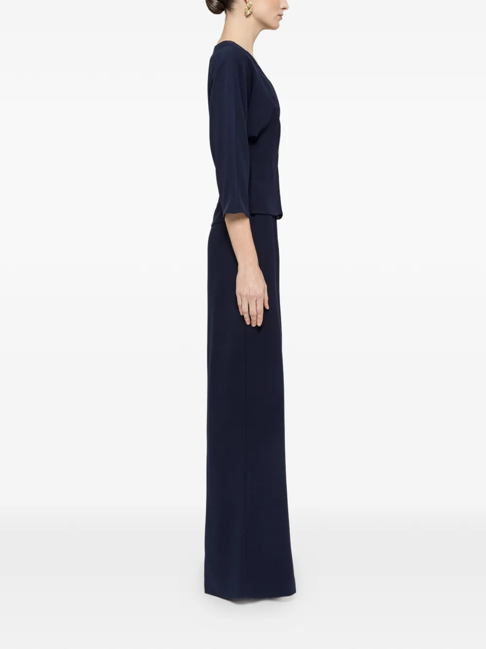  Nissa V-neck Blouse - Blue 
