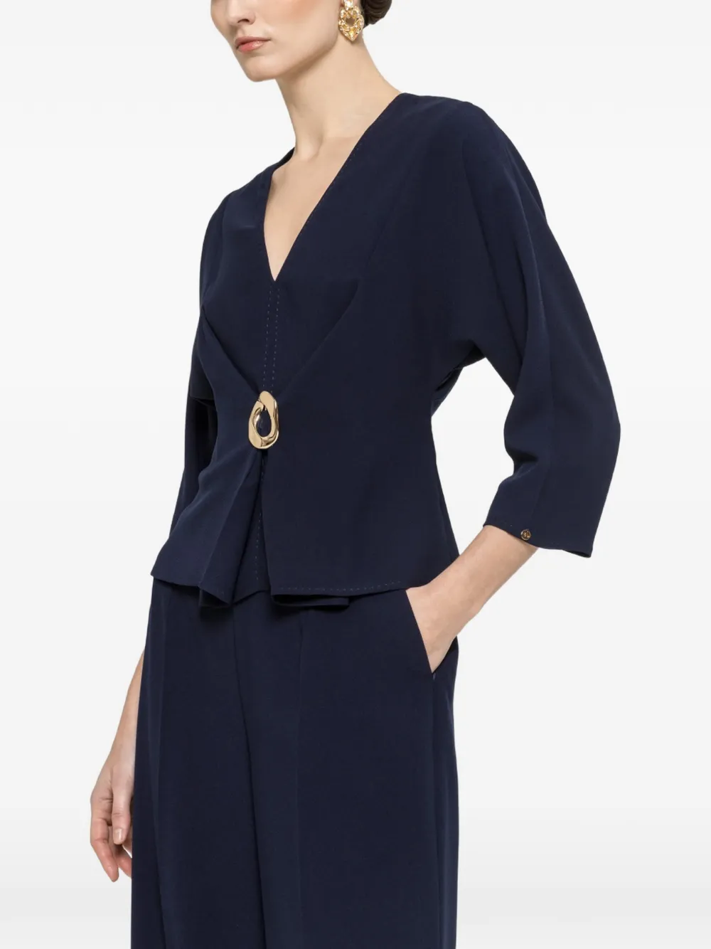 NISSA V-neck blouse - Blu