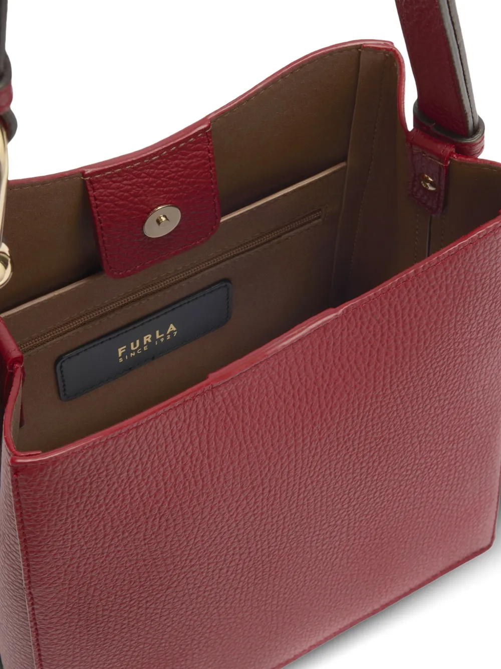  Furla Grained Handle Tote Bag - Red 