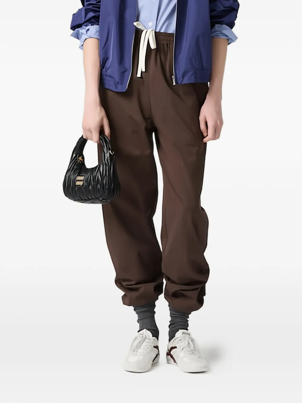 Miu Miu elasticated joggers - Marrone