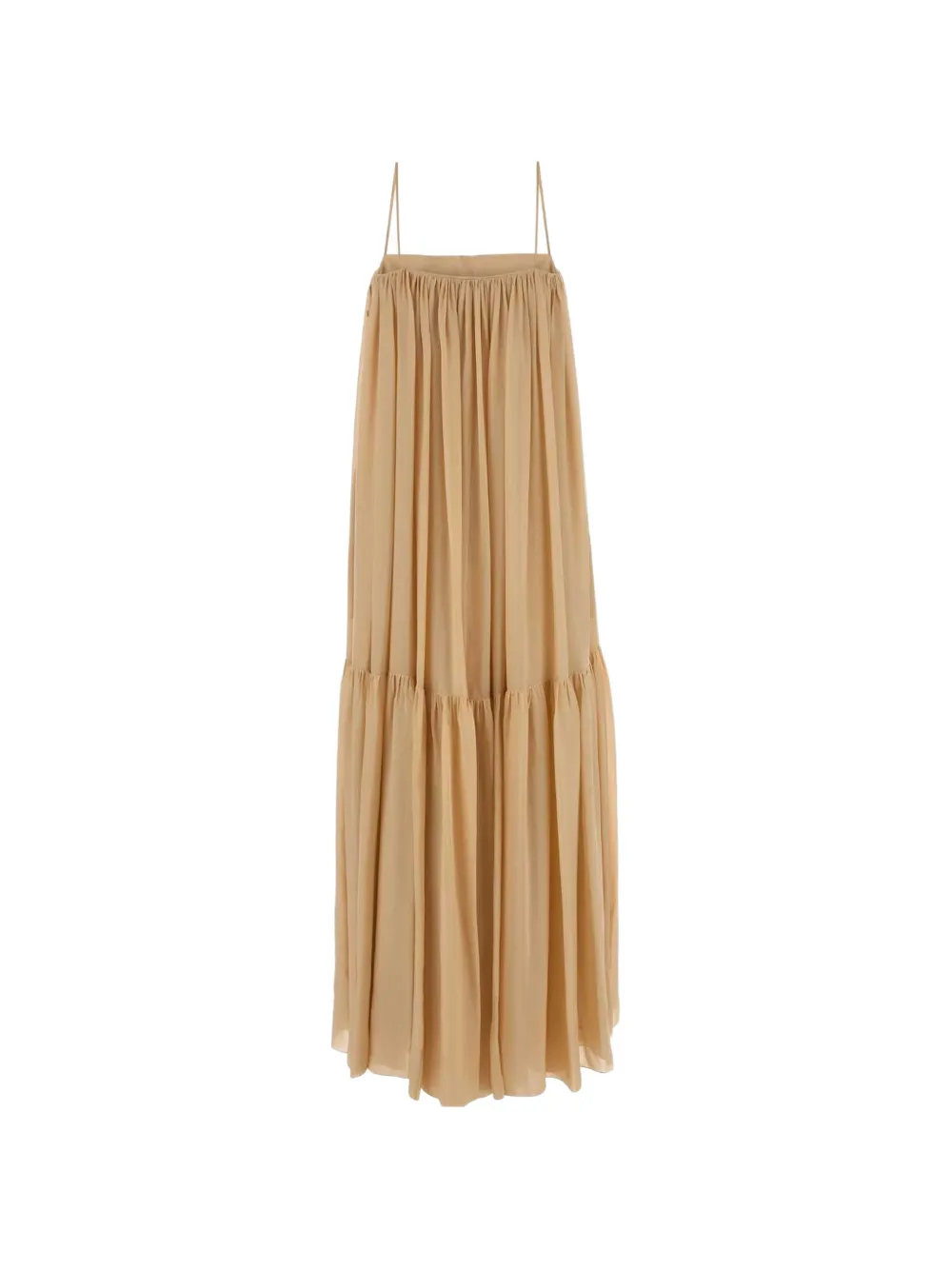  Chloé Silk Long Dress - Neutrals 