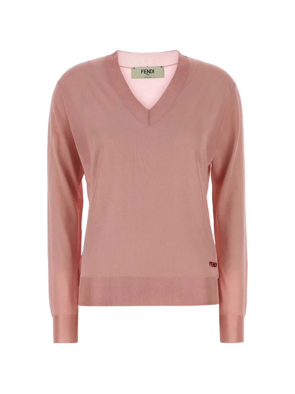 FENDI V-neck stretch sweater - Pink