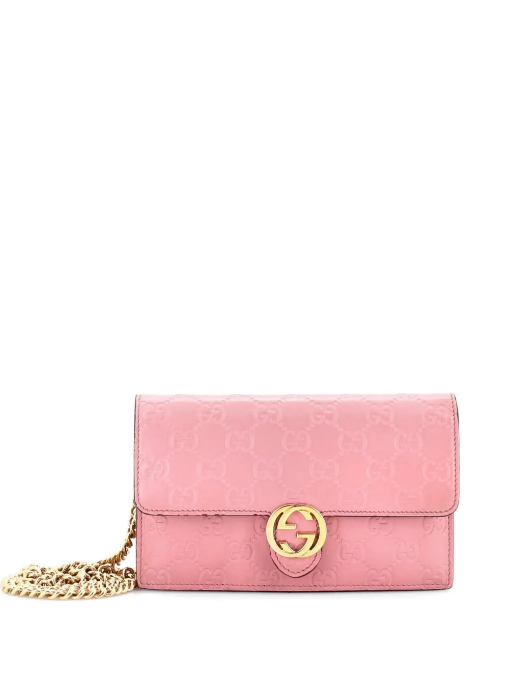 Gucci Pre-Owned Icon Wallet on Chain Guccissima Leather crossbody bag - Rosa