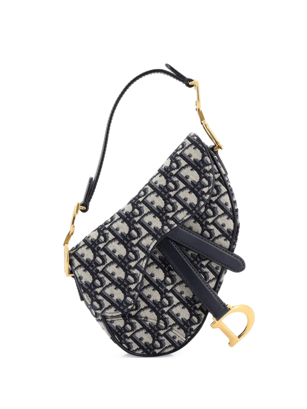 Christian Dior Pre-Owned Saddle Handbag Oblique Canvas Mini shoulder bag - Blu