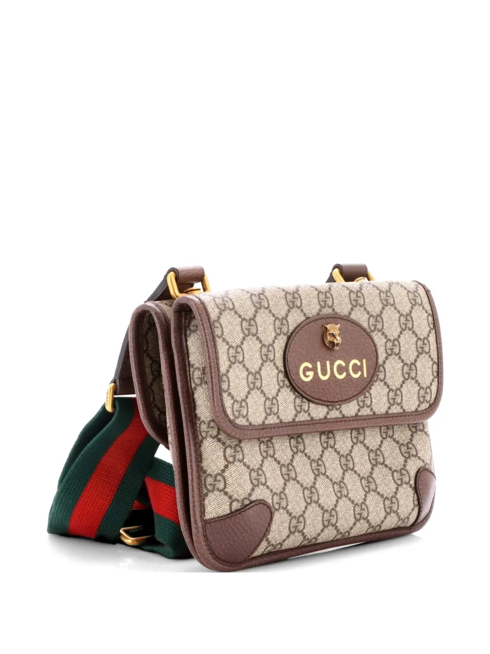 Neo Vintage Flap Messenger Gg Coated Canvas Small Crossbody Bag