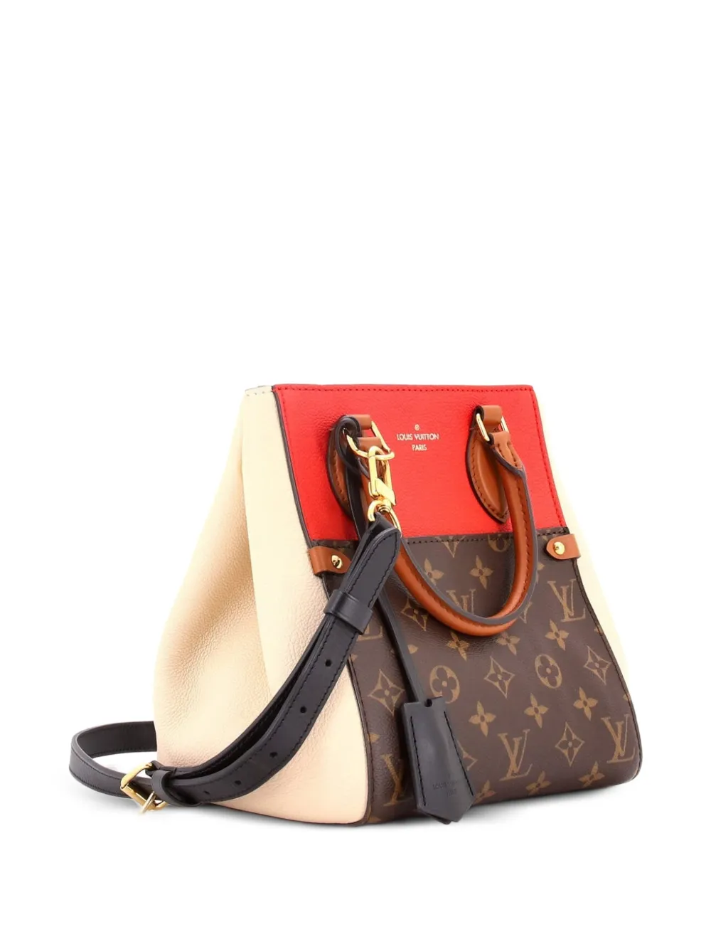 Fold Tote Monogram Canvas And Leather Pm Satchel