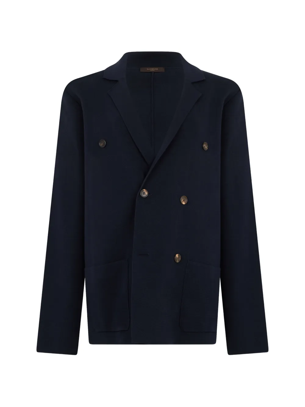 slowear double-breasted knitted blazer - Blu