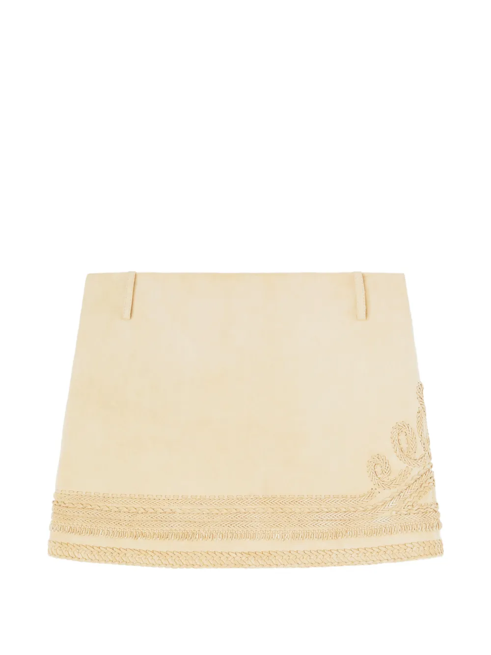 Ermanno Scervino embroidery suede skirt - Toni neutri