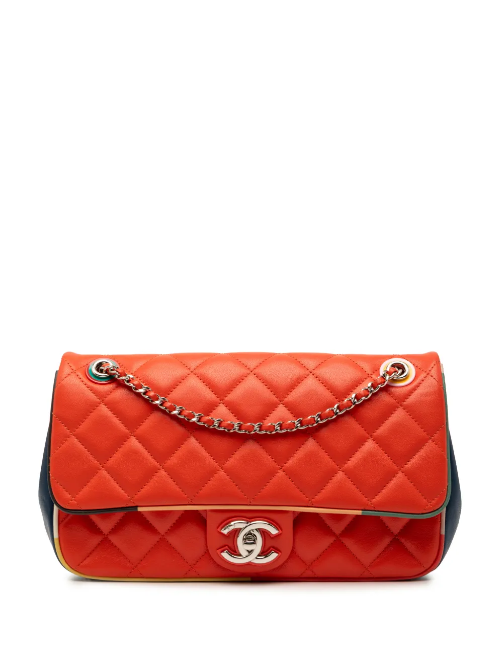 CHANEL Pre-Owned 2016-2017 Medium Quilted Lambskin Cuba Color Flap crossbody bag - Multicolore