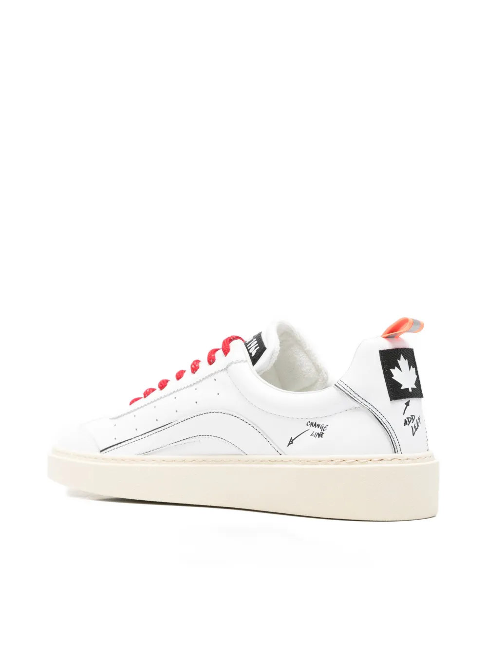DSQUARED2 Sneakers met colourblocking Wit