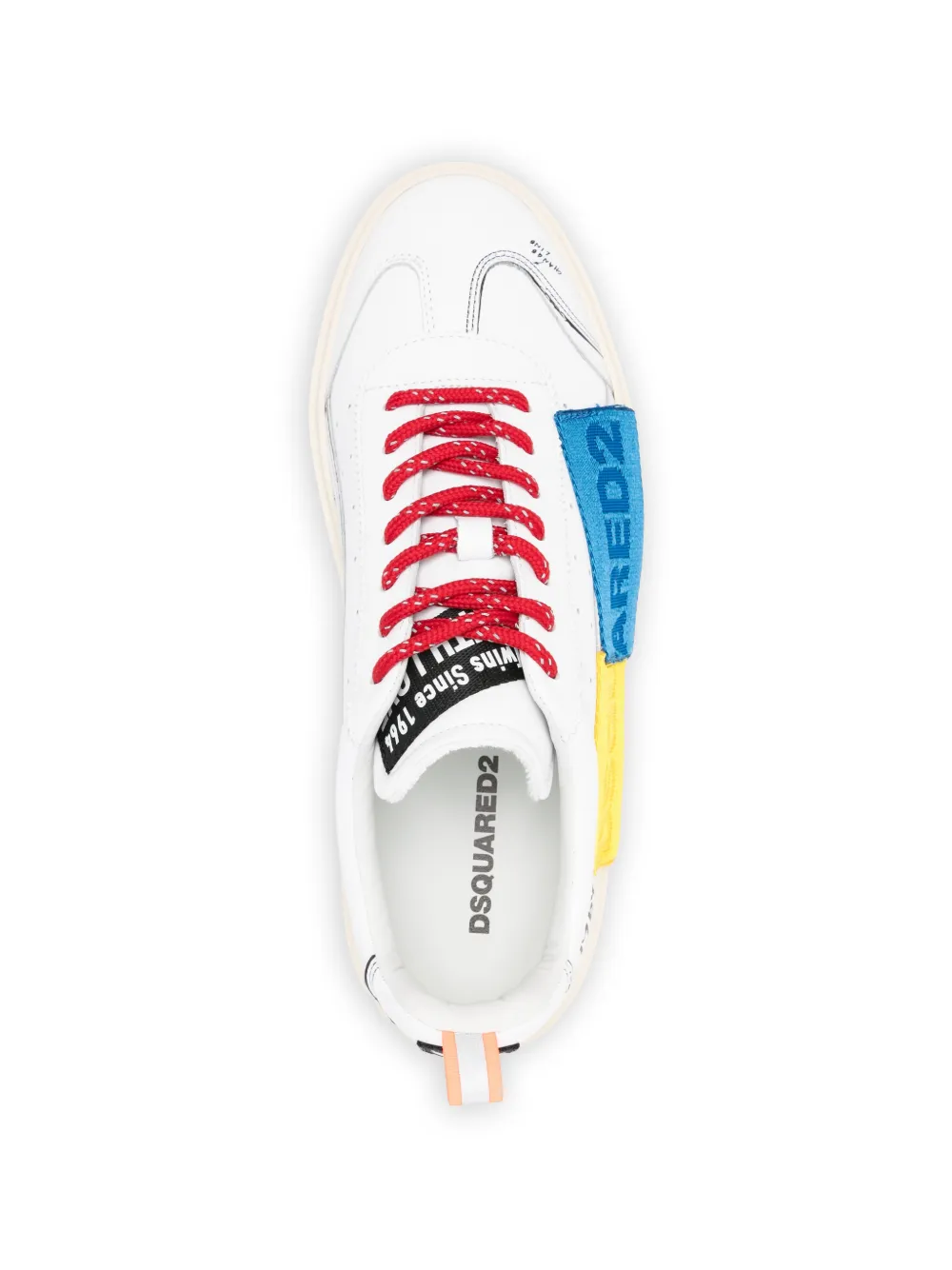 DSQUARED2 Sneakers met colourblocking Wit