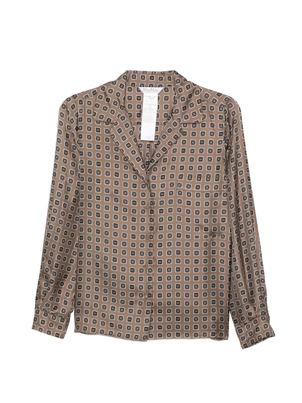 Max Mara Disco printed shirt - Toni neutri
