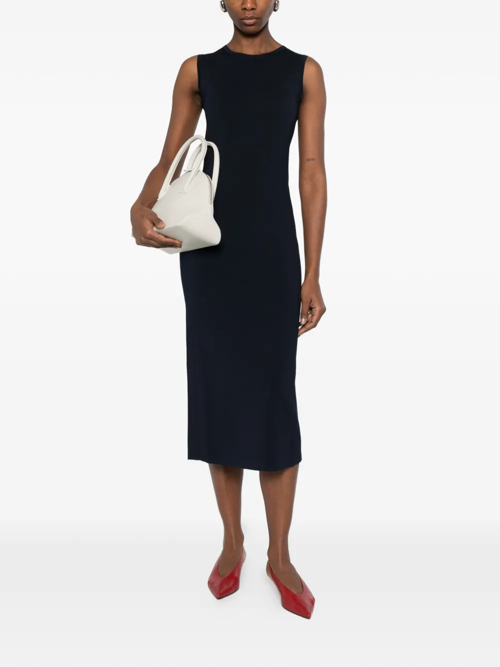 Max Mara Pangus midi-jurk Zwart