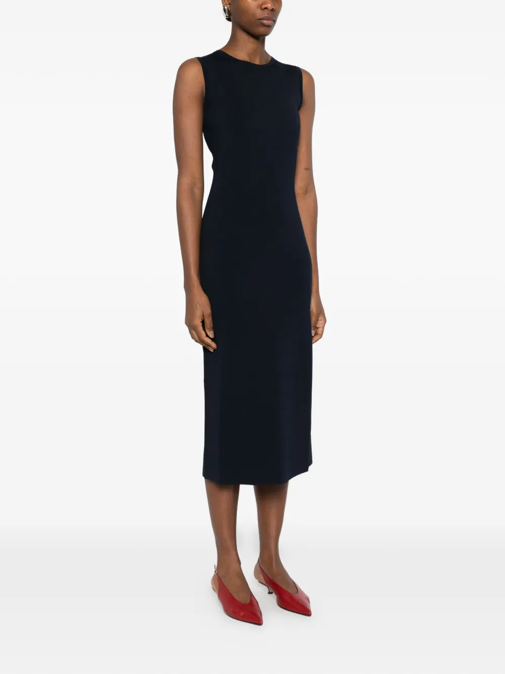 Max Mara Pangus midi-jurk Zwart