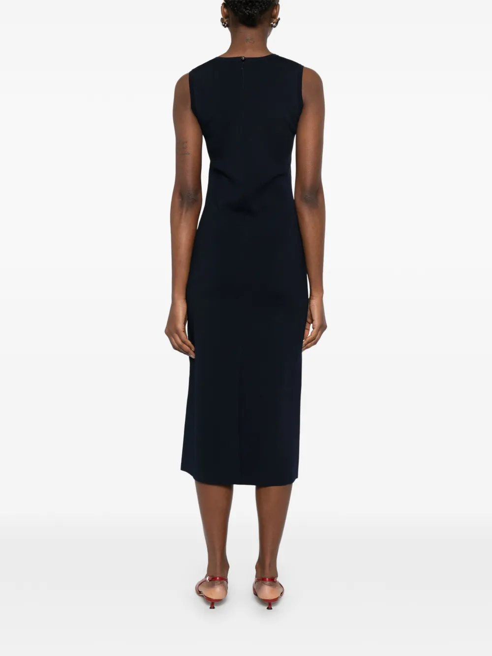 Max Mara Pangus midi-jurk Zwart